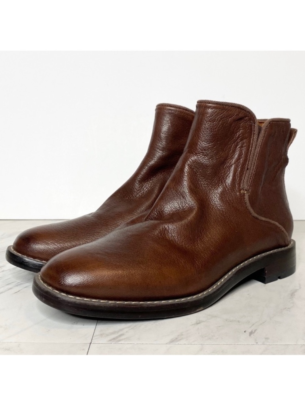 Franco Sarto Marcus Brown Leather Bootie 6.5M